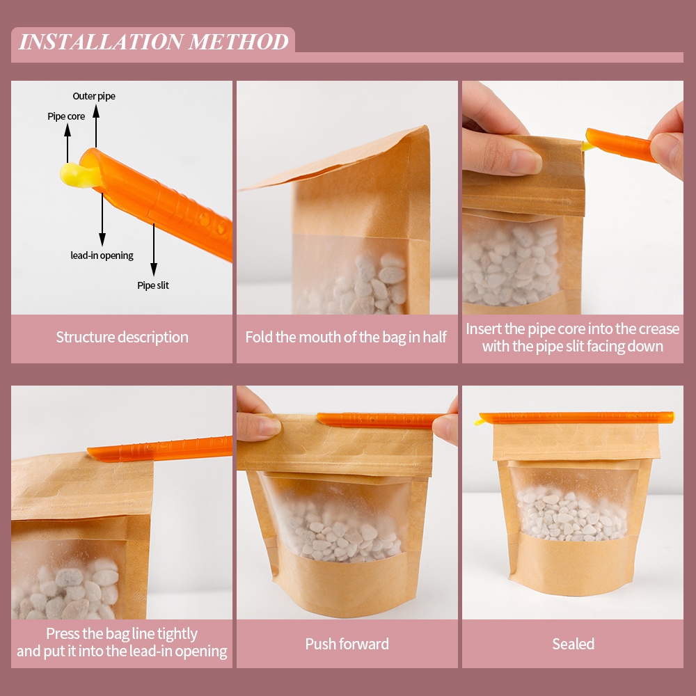 1 Dụng Cụ Kẹp Miệng Túi Thực Phẩm Tiện Lợi