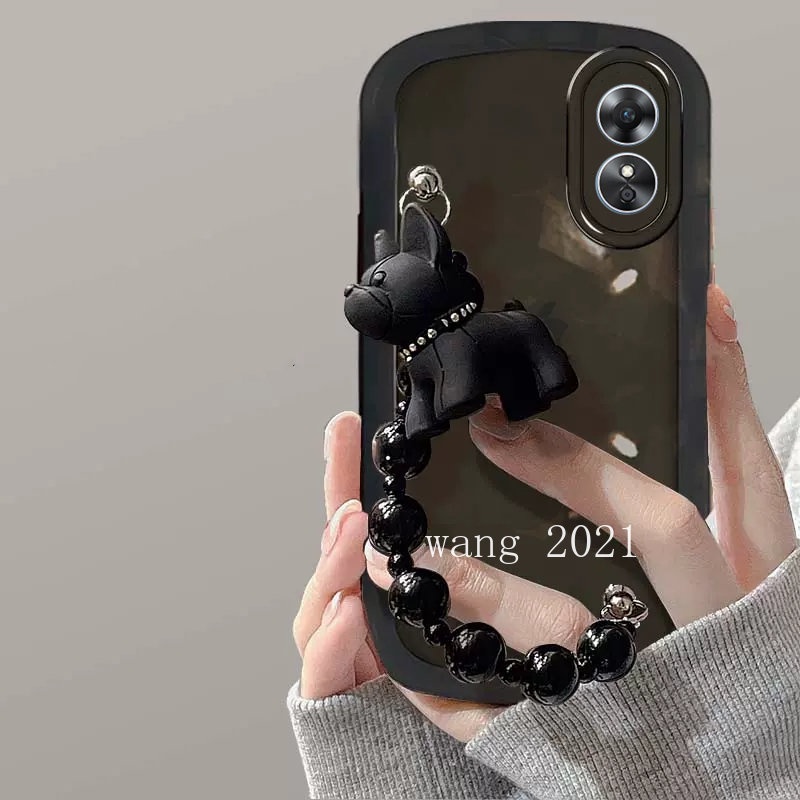 Ốp Điện Thoại Mềm Trong Suốt Màu Trơn Có Vòng Tay & Búp Bê Cho OPPO Reno8 T 5G 4G Reno 8T 8 T 2023