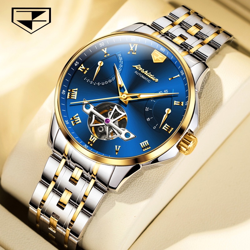 Đồng hồ nam cao cấp JSdun máy cơ size 41mm,dây đeo thép,chống nước 50m,bảo hành toàn quốc 12 tháng
