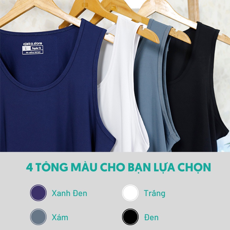 Áo ba lỗ nam thể thao thun lạnh AJE.KA J2 co giãn 4 chiều, form rộng thoãi mái
