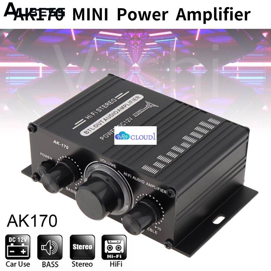 Bộ Khuếch Đại Công Suất Âm Thanh 2 Kênh Ak170 400W Bo Mạch Class D Bộ Thu Đầu Vào Usb/Sd Aux Tương Thích Cloud1