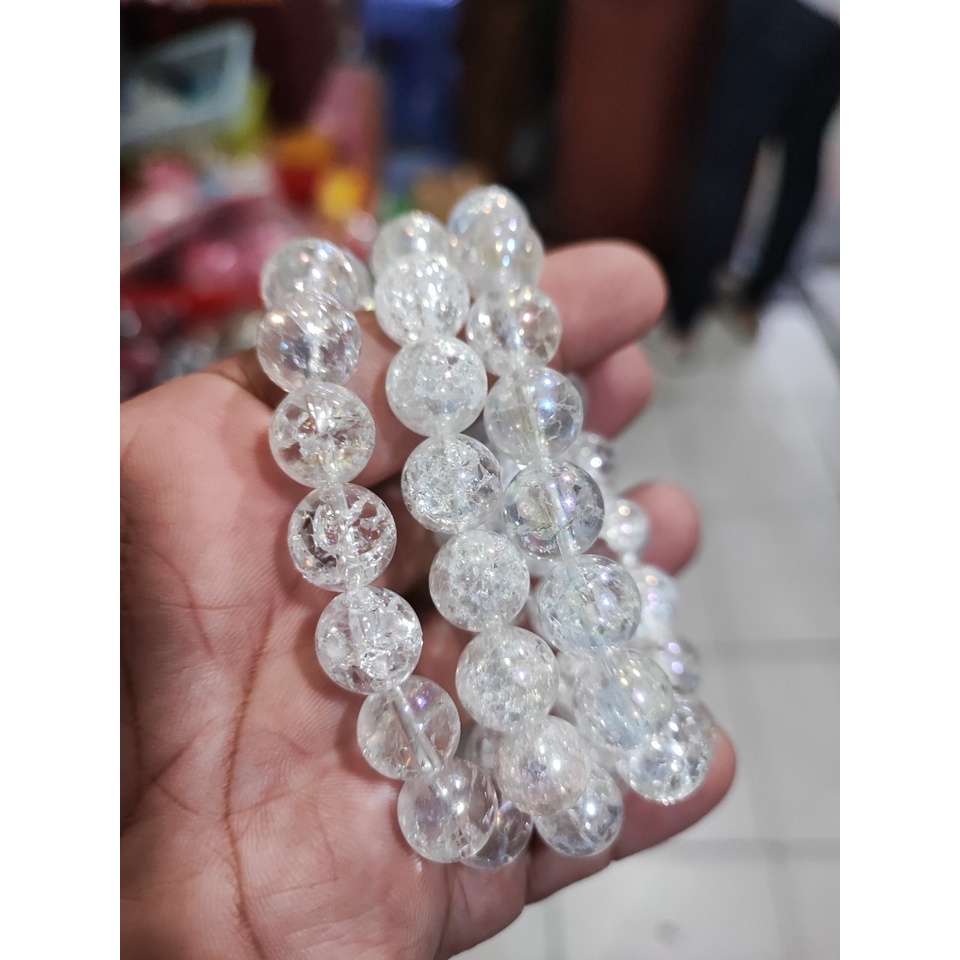 Vòng Tay Đá Thạch Anh Màu Trắng