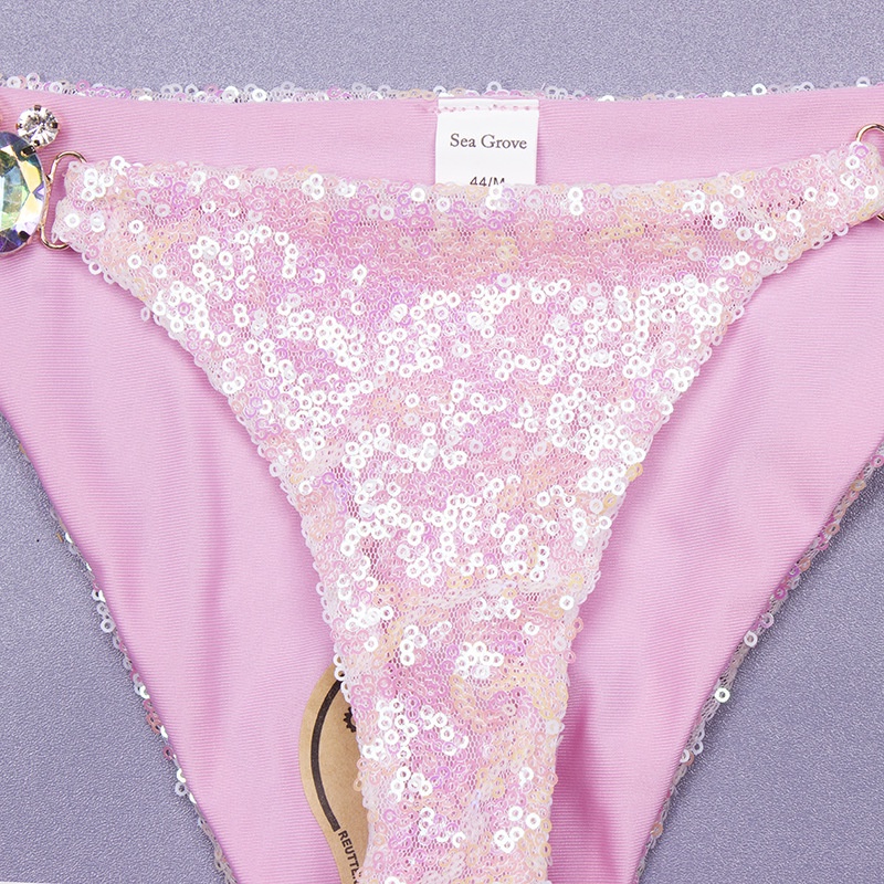 Mới Bikini Ba Mảnh Đính Kim Sa Lấp Lánh Gợi Cảm Phong Cách Âu Mỹ