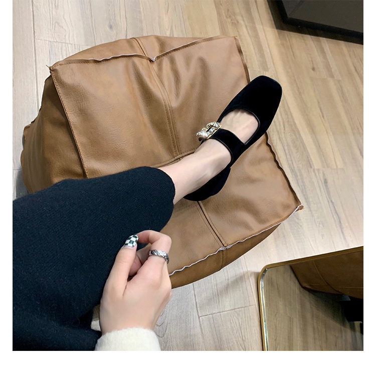 Giày Búp Bê Đế Bằng Phong Cách Mary Jane Cổ Điển Thời Trang Cho Nữ