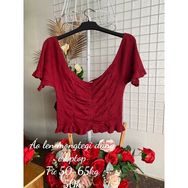 Áo mongtegi dáng croptop