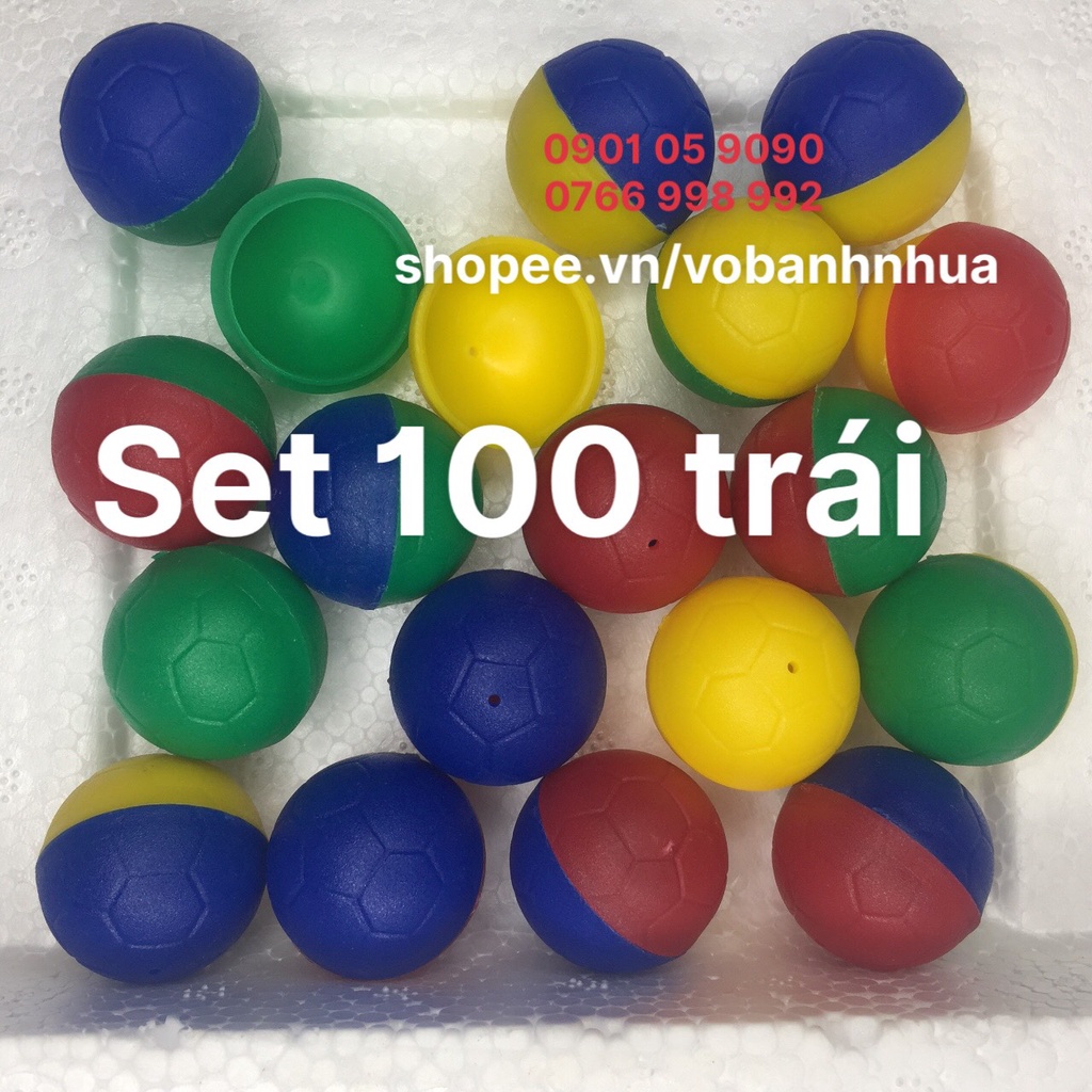 Set 100 vỏ banh nhựa thái (vỏ bi nhựa) 100% nhập khẩu, size chuẩn ~28mm, vỏ dày dạng ghép đôi, khít, lỗ 1,5mm chuẩn xác