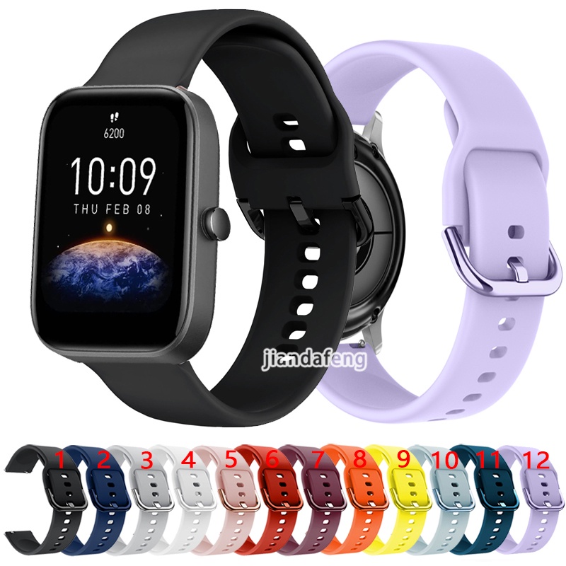 Dây Đeo Bằng silicone Nhiều Màu Cho Đồng Hồ Thông Minh Huami Amazfit Bip 3 Pro Bip 3 Pro