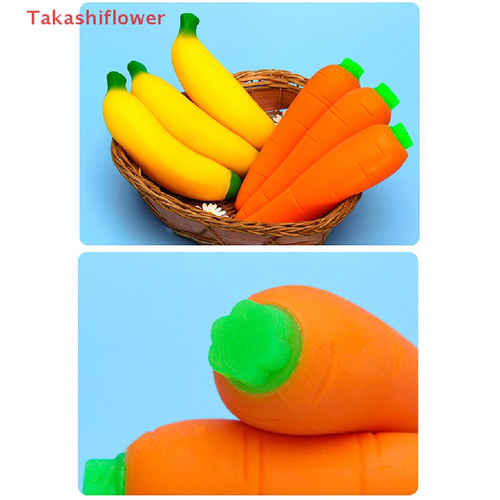 Đồ Chơi Bóp Hình Trái Chuối / Cà Rốt Dễ Thương Cho Bé