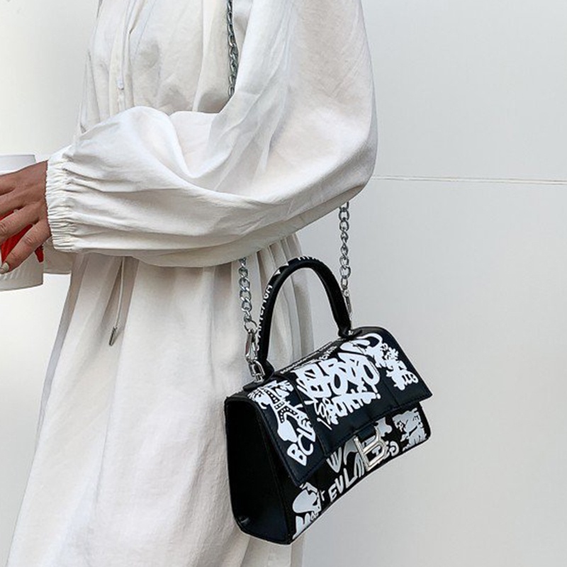 Túi Đeo Vai In Họa Tiết graffiti Hợp Thời Trang Dễ Phối Đồ Cho Nữ