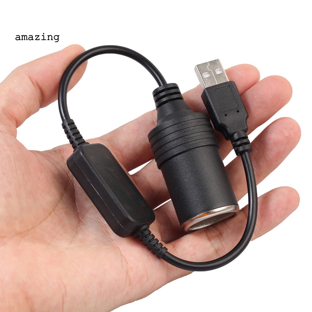 Dây Cáp Chuyển Đổi Tẩu Sạc Từ Đầu Cắm USB 5V Sang 12V Chuyên Dụng Cho Xe Hơi