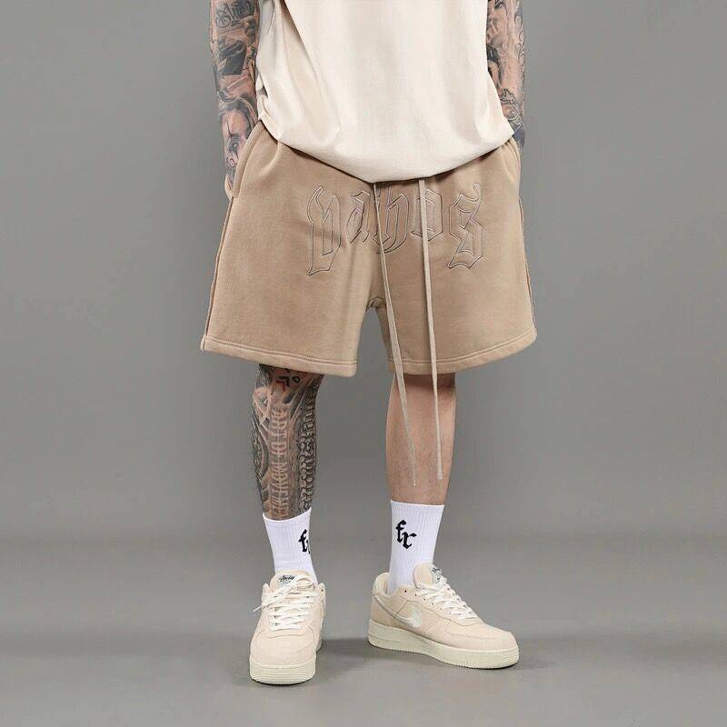 Quần short thêu họa tiết phong cách thời trang hiphop cho nam q6lu