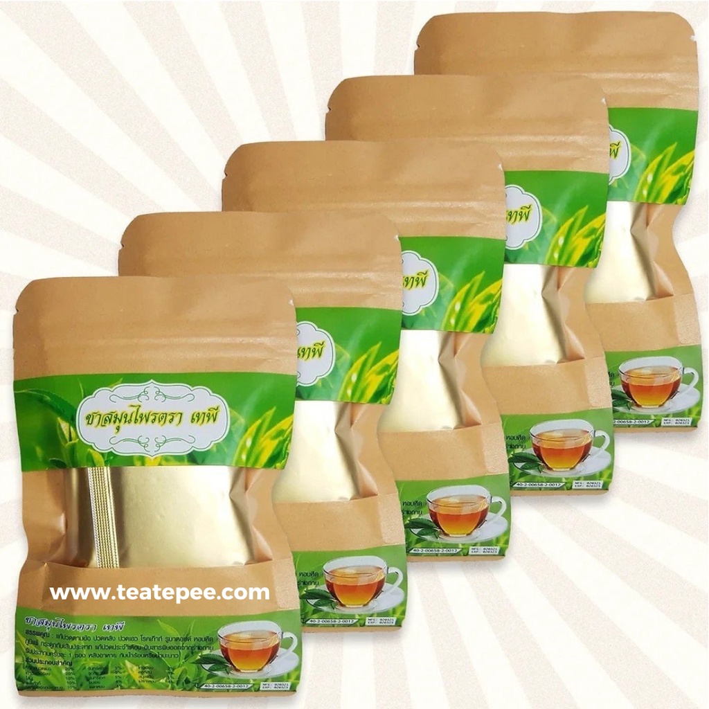 5 Túi 25 gói nhỏ trà Thảo Mộc Tea Tepee Thái Lan