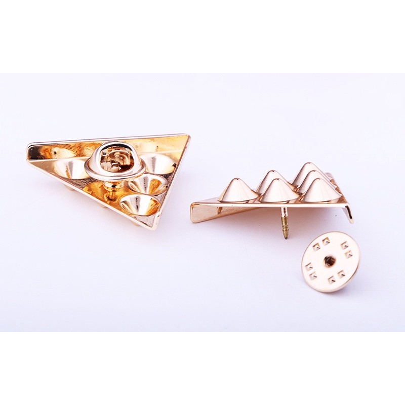 Phụ kiện trang trí cổ áo EFAN hình tam giác kiểu đinh tán 60 độ thời trang cá tính