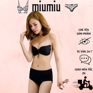 Áo lót dán ngực mẫu dây rút cánh tiên tạo khe 124