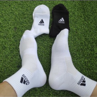 Tất adidas nam cổ trung hàng dệt kim cao cấp