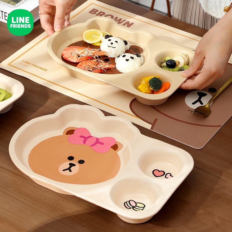 Khay đựng thức ăn cho bé cao cấp LINE FRIENDS