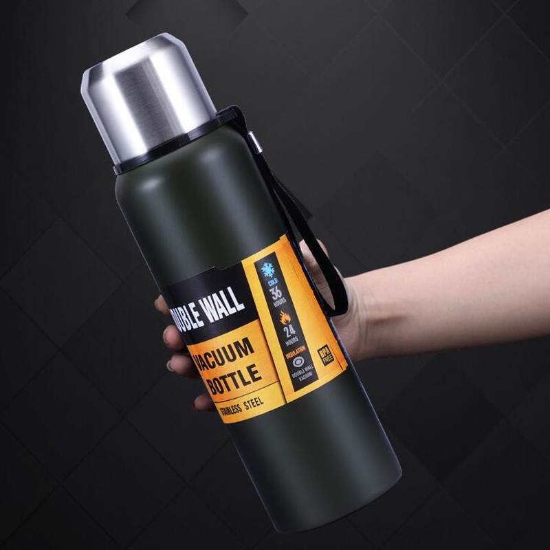 Bình Nước Giữ Nhiệt Bằng Thép Không Gỉ Dung Tích Lớn 500 / 750 / 1000 / 1500ml