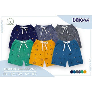 mẫu 2023 Quần short bé trai Dokma 2-6Y mã DQ1419