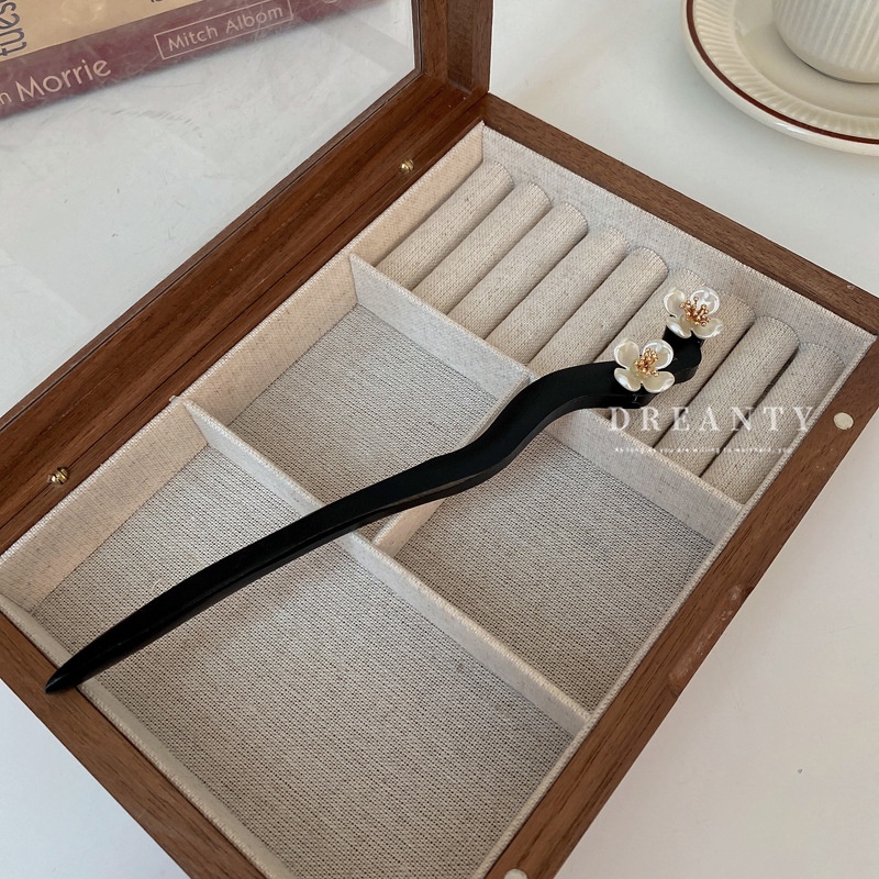 Trâm Cài Tóc Bằng Gỗ Hình Hoa Đơn Giản Phong Cách Trung Quốc Cổ Điển Thời Trang Độc Đáo