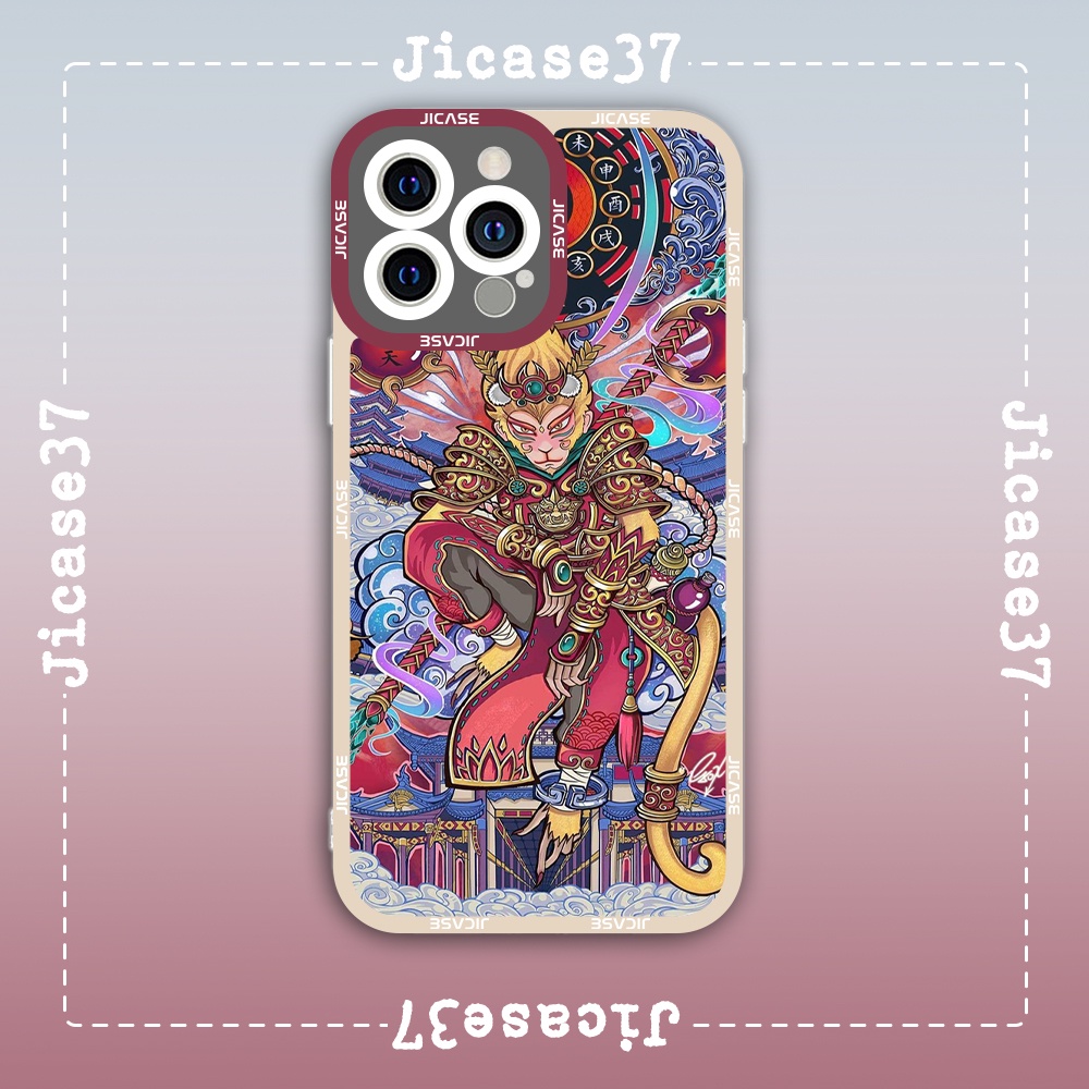 Ốp lưng iphone cạnh vuông Jicase JMcase Tôn Ngộ Không Wukong Tranh Ảnh Trung Quốc x/xs/11/12/pro/max/plus/promax