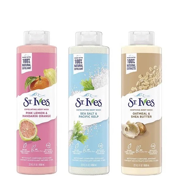 Sữa tắm St.Ives chiết xuất Yến mạch bơ/Muối biển/Cam chanh 650ml Glam Beautique