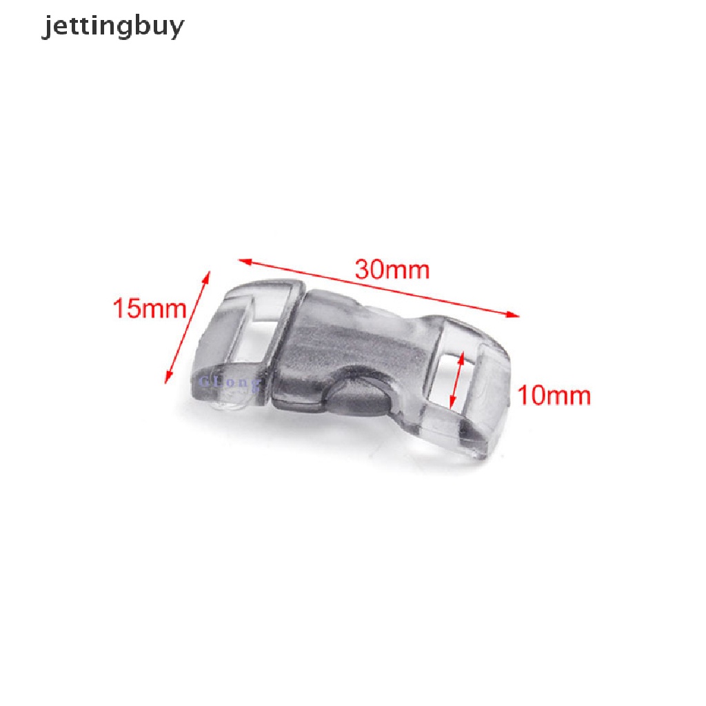 Bộ 10 Khóa Vòng Cổ Thú Cưng Màu Trong Suốt 10mm