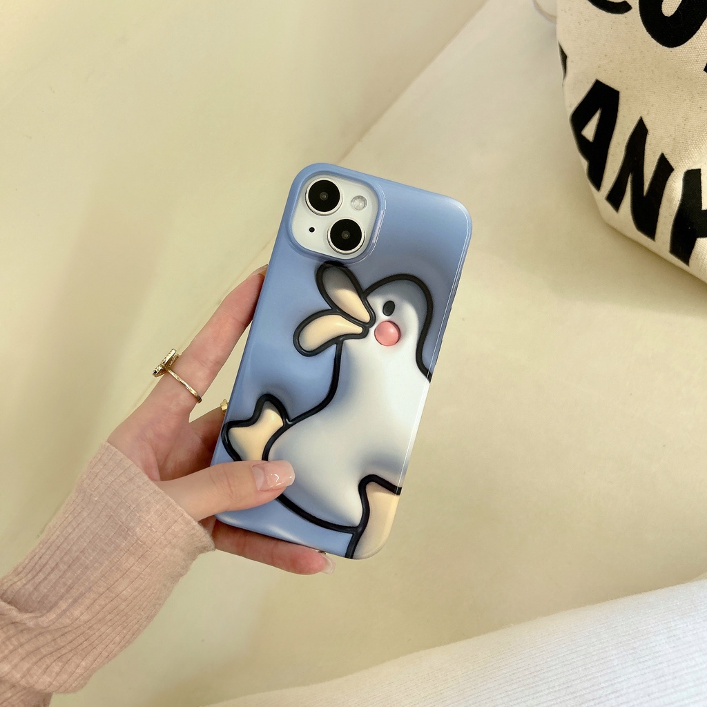Ốp Điện Thoại Tpu Dẻo Họa Tiết Hoạt Hình Chú Vịt Vui Nhộn Cho iPhone 14 13 12 11 Pro Max