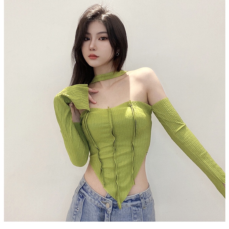 Kliou 2023 Mới Áo Thun Tay Dài Hở Vai Thời Trang 2023 Dành Cho Nữ