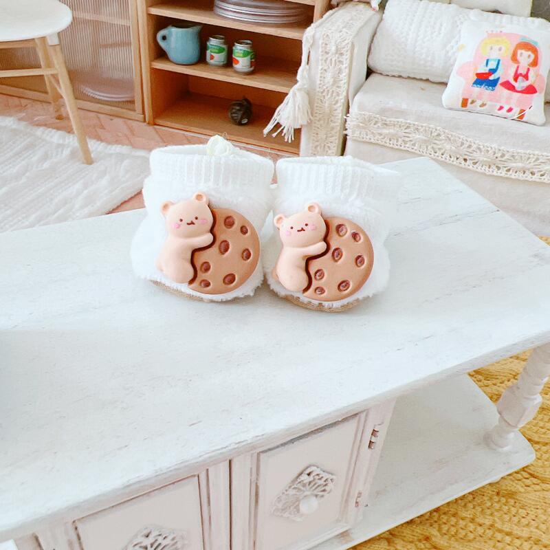 Váy Cotton Dệt Kim Màu Trắng / Nâu 20cm Xinh Xắn Cho Búp Bê