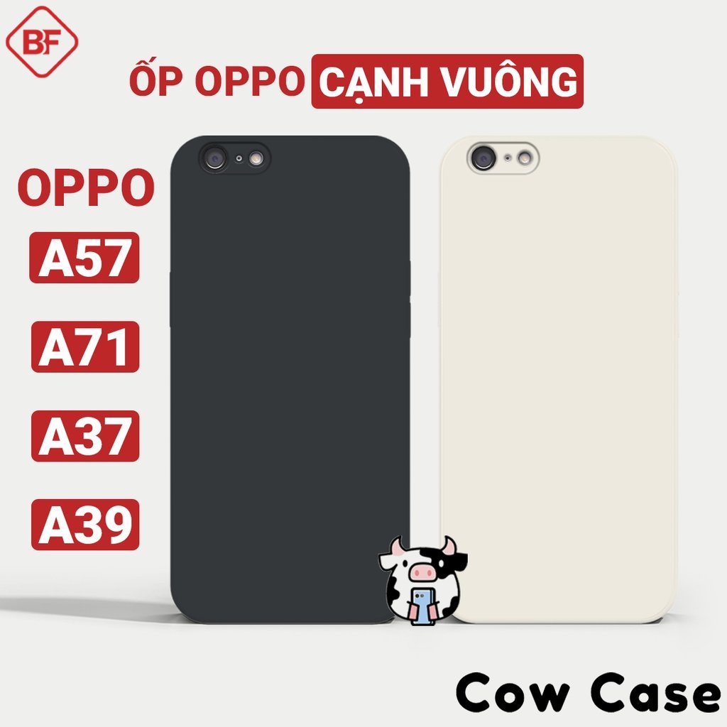 Ốp trơn Oppo A57 / A71 / A37 / A39 cạnh vuông Basefast | Vỏ điện thoại Oppo bảo vệ camera toàn diện TRON