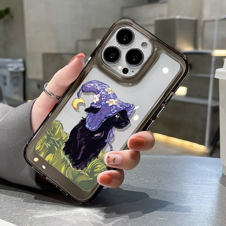 Ốp Điện Thoại TPU Silicon Mềm Trong Suốt Chống Sốc Hình Mèo Cho IPhone 14 11 13 12 Pro XS Max XR X 8 7 6S Plus