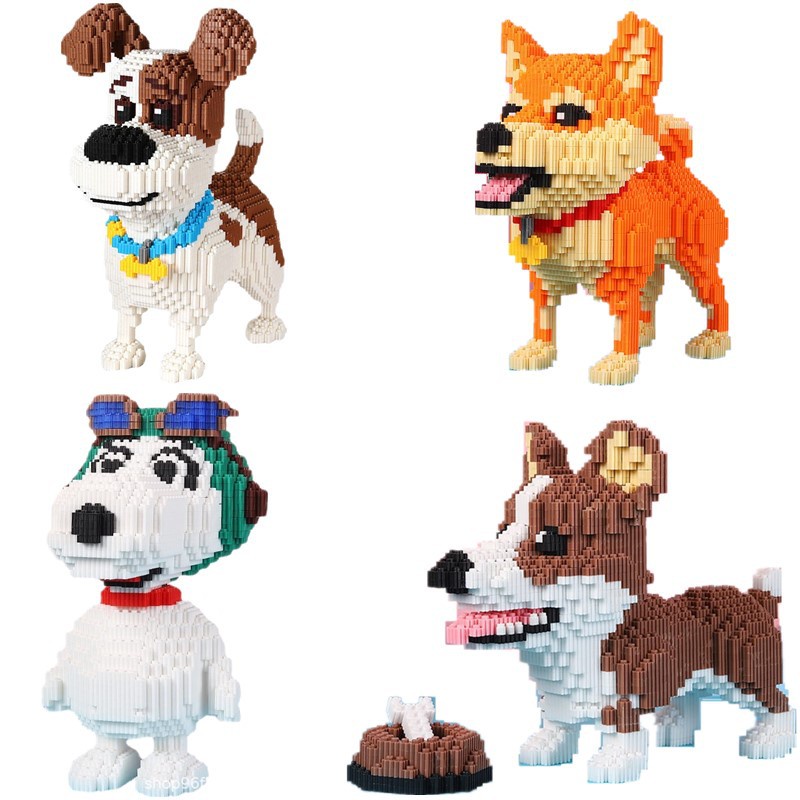 xếp hình chó babu đồ chơi trẻ em nanoblock Đồ chơi lắp ráp cho bé