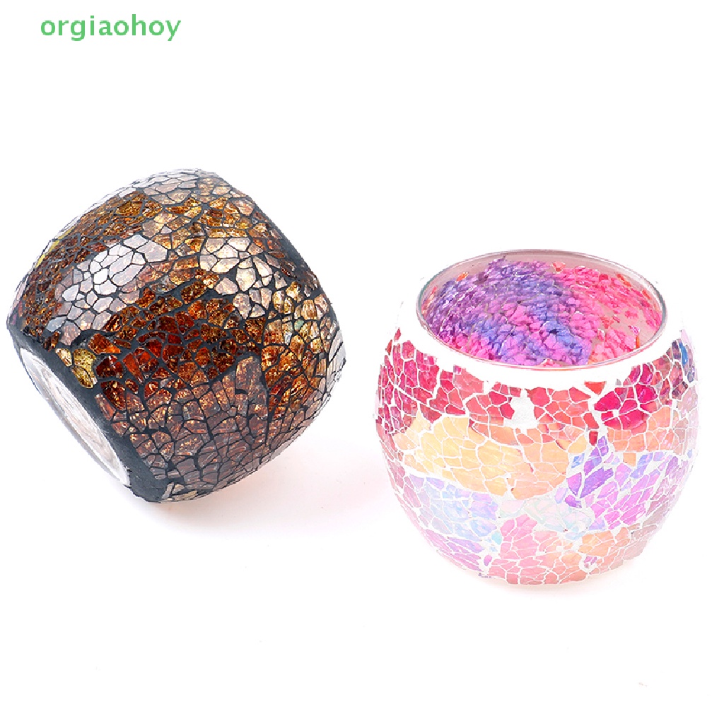 Giá Đỡ Đèn Trà Bằng Thủy Tinh Phong Cách Mosaic Độc Đáo Trang Trí Nhà Cửa