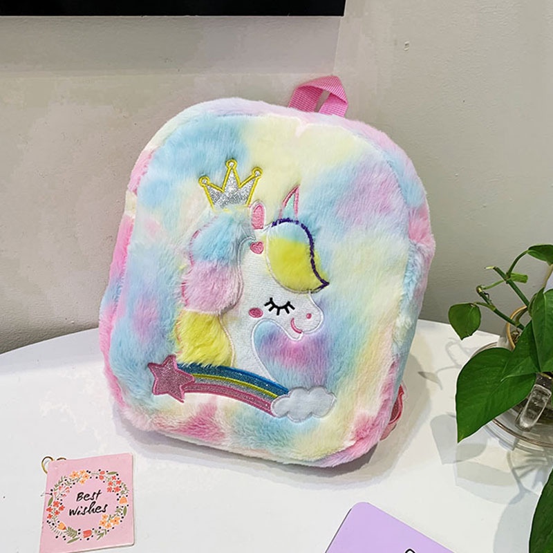 Bololo Túi Đeo Chéo Hình Kỳ Lân Hoạt Hình Nhồi Bông Xinh Xắn Cho Bé