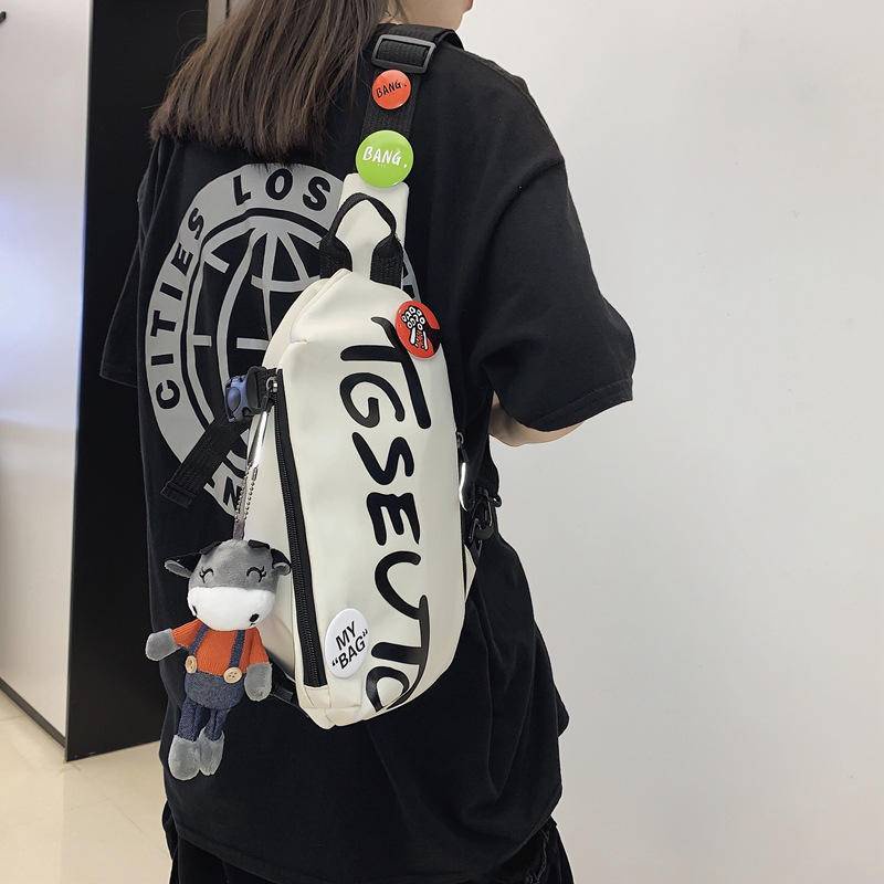 Túi Đeo Chéo Ngực Thể Thao Bằng Vải Bạt Thời Trang Nam Nữ