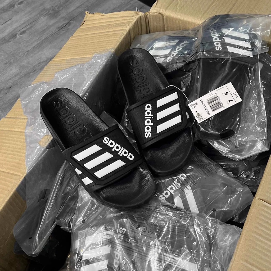 Dép nam adidas  Adilette Tnd logo chính hãng quai dán đế dép bánh mi chống nước chống trượt - Aries Sốp