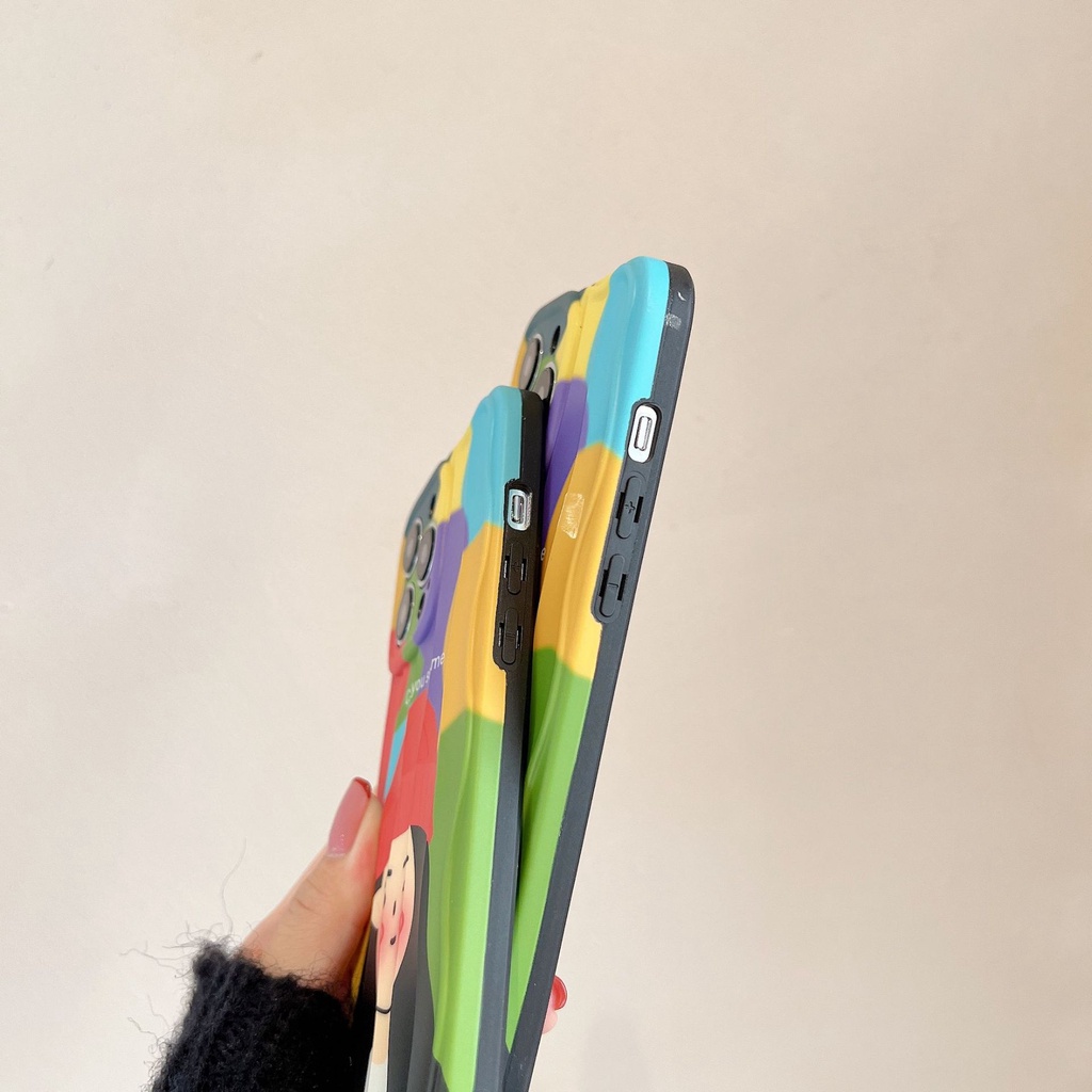 Ốp Điện Thoại Họa Tiết Hoạt Hình Nhiều Màu Chống Sốc Cho iPhone11 12 13pro / max 14pro