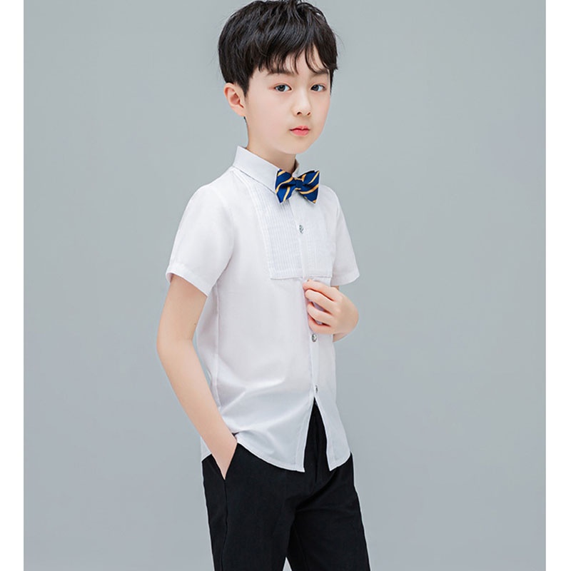 Áo Sơ Mi Biểu Diễn Dáng Ôm Thời Trang Dành Cho Bé Trai 2-11 Tuổi