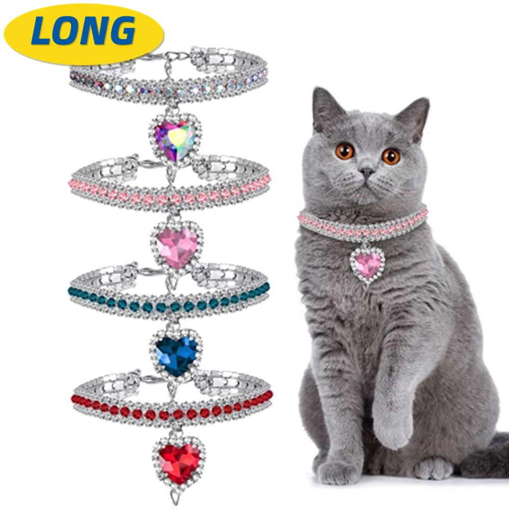 Chó LONNGZHUAN|Cổ Áo Thời Trang|Điều Chỉnh Được|Mặt Dây Chuyền Kim Cương