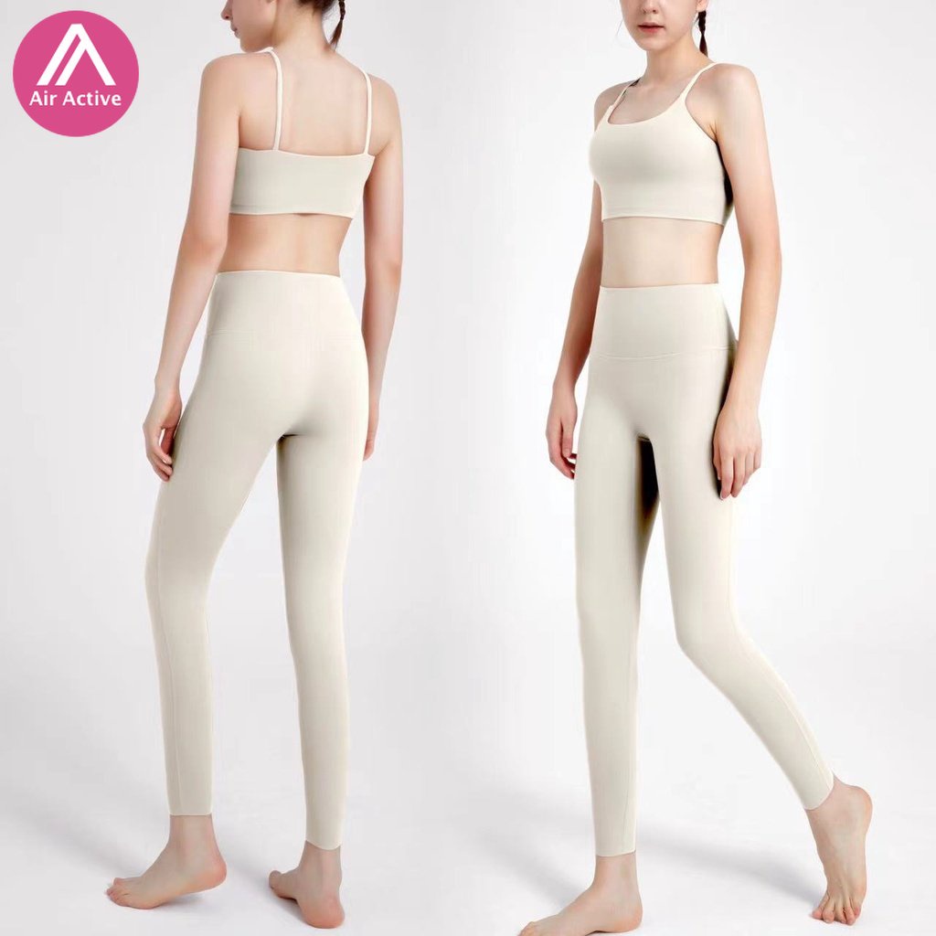 Set trang phục thể thao yoga AIRACTIVE LEISURE áo ngực hai dây và quần legging lưng cao co giãn thời trang cho nữ