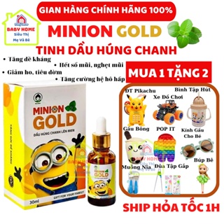 Tinh Dầu Húng Chanh Minion MUA 1 TẶNG 1 giúp bé hết ho , hết sổ mũi