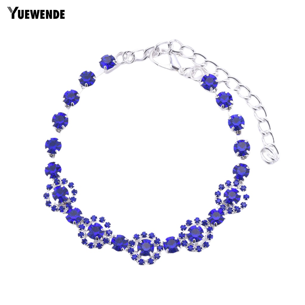 [Yue.z] Vòng Cổ Đính Đá Nhiều Màu Sắc Thanh Lịch Cho Thú Cưng