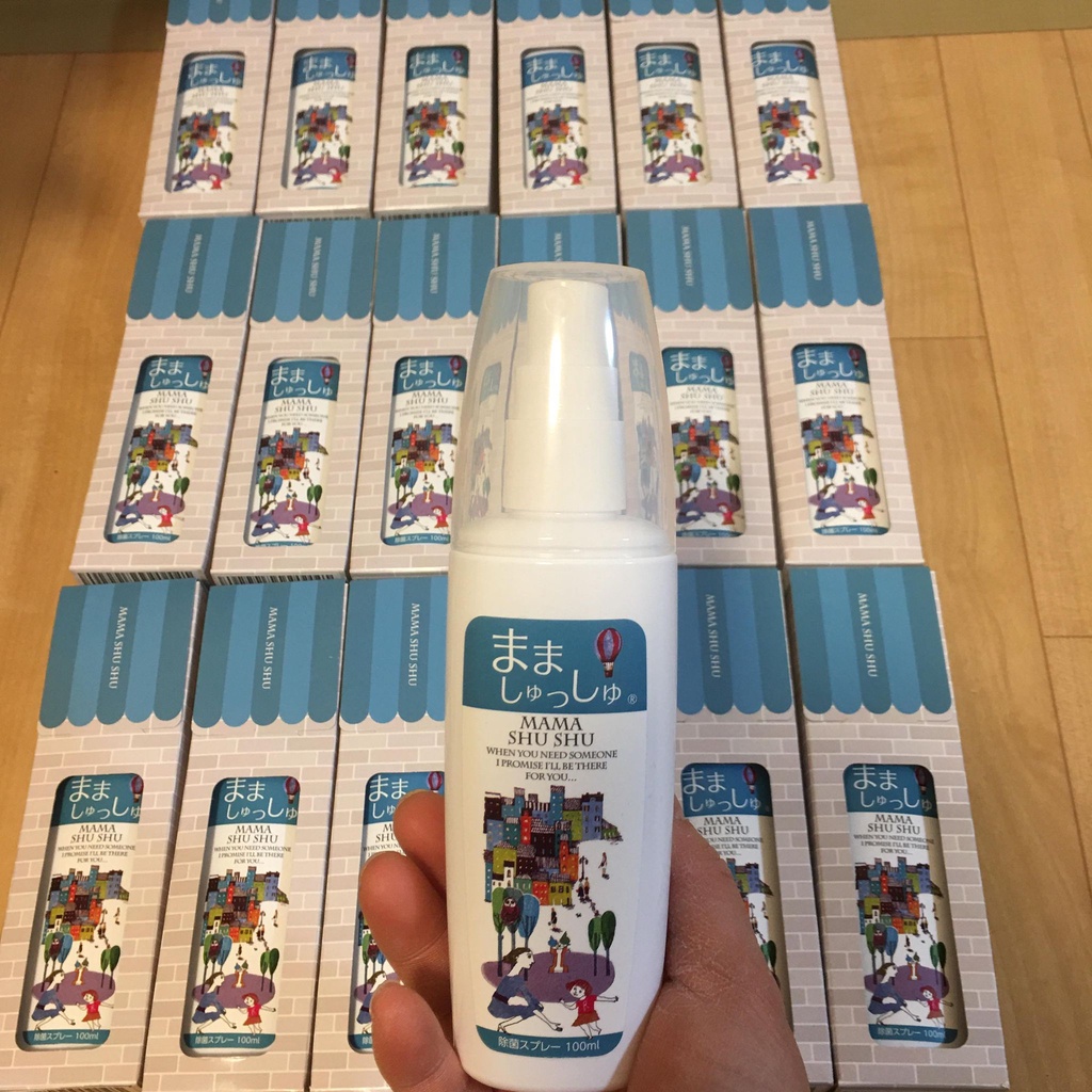 Xịt kháng khuẩn cho bé Mama Shushu Nhật Bản an toàn cho bé từ sơ sinh