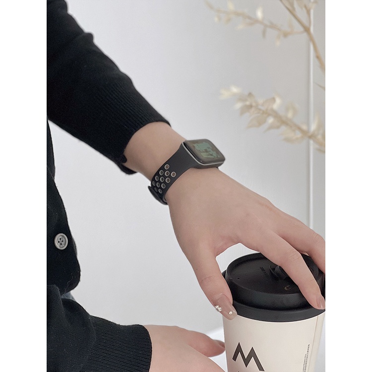 Dây Đeo Silicon 2 Lỗ Thoáng Khí Không Thấm Mồ Hôi Cho Đồng Hồ Thông Minh Redmi