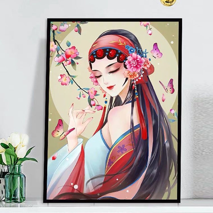 Bộ Dụng Cụ Thêu Tranh Chữ Thập Phong Cách Trung Hoa Cổ Điển Hàng Mới 2023 Begonia Huadan