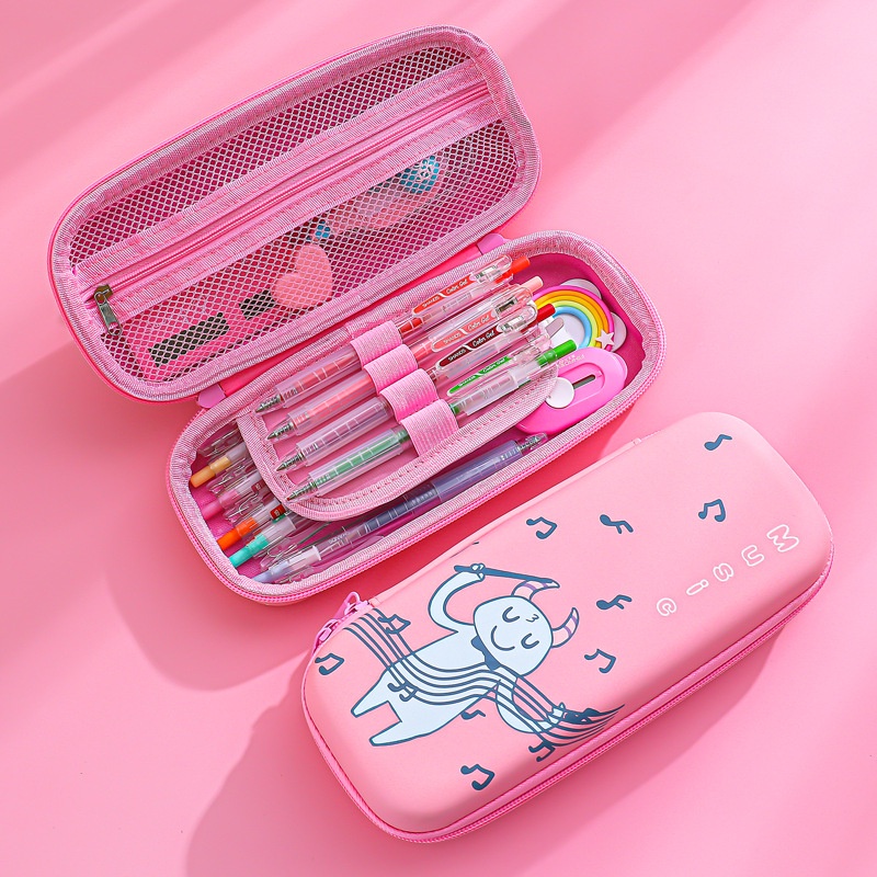 Túi Đựng Bút EVA Đa Năng Sức Chứa Lớn In Họa Tiết Hoạt Hình Dễ Thương Vui Nhộn Sáng Tạo