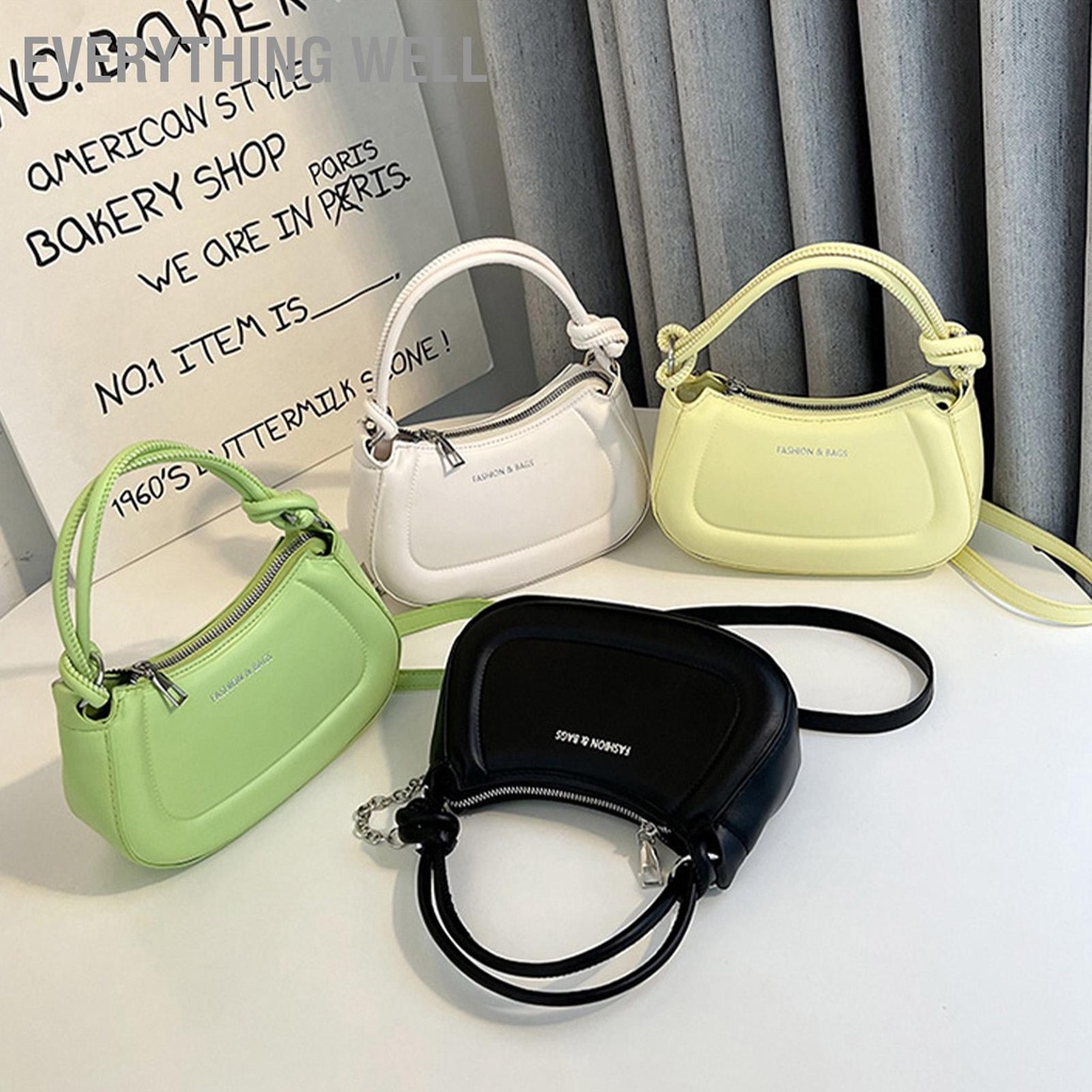 MONEY Túi đeo vai đơn Phong cách đơn giản thanh lịch Da PU màu trơn Tay cầm thoải mái Túi đeo vai Hàn Quốc cho chuyến đi chơi hẹn hò Du lịch