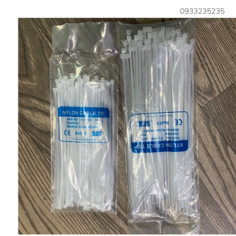 Combo bịch dây rút nhựa bản dày đủ size 30cm, 10cm, 15cm, 20cm giá sỉ rẻ nhất