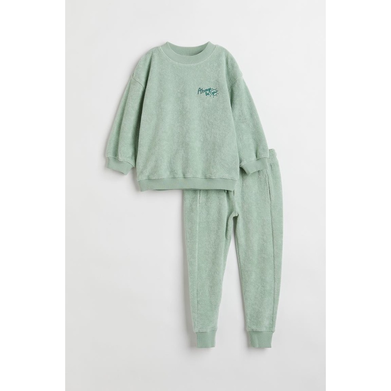 Set quần áo nỉ xanh HM H&M_hàng chính hãng authentic