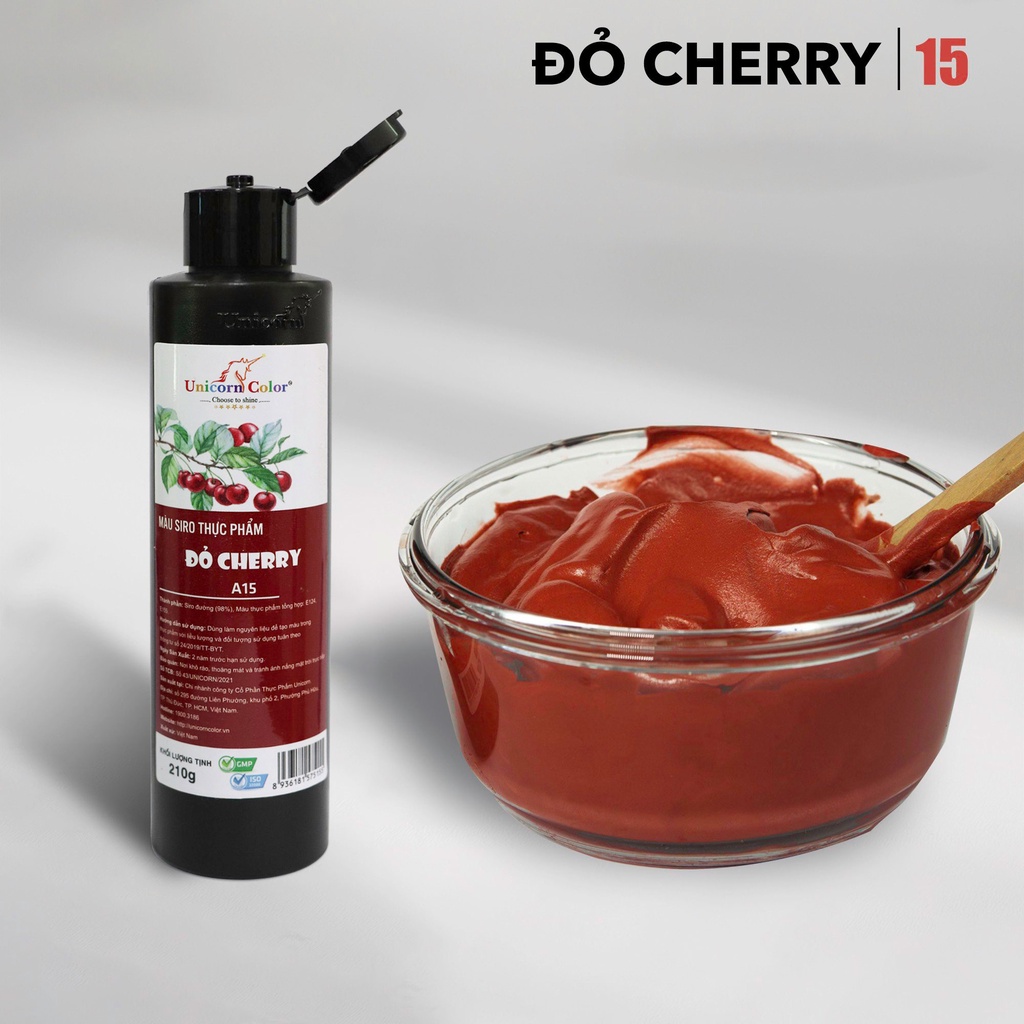 Màu Thực Phẩm Đỏ Cherry Unicorn Không Đắng 210gr A15